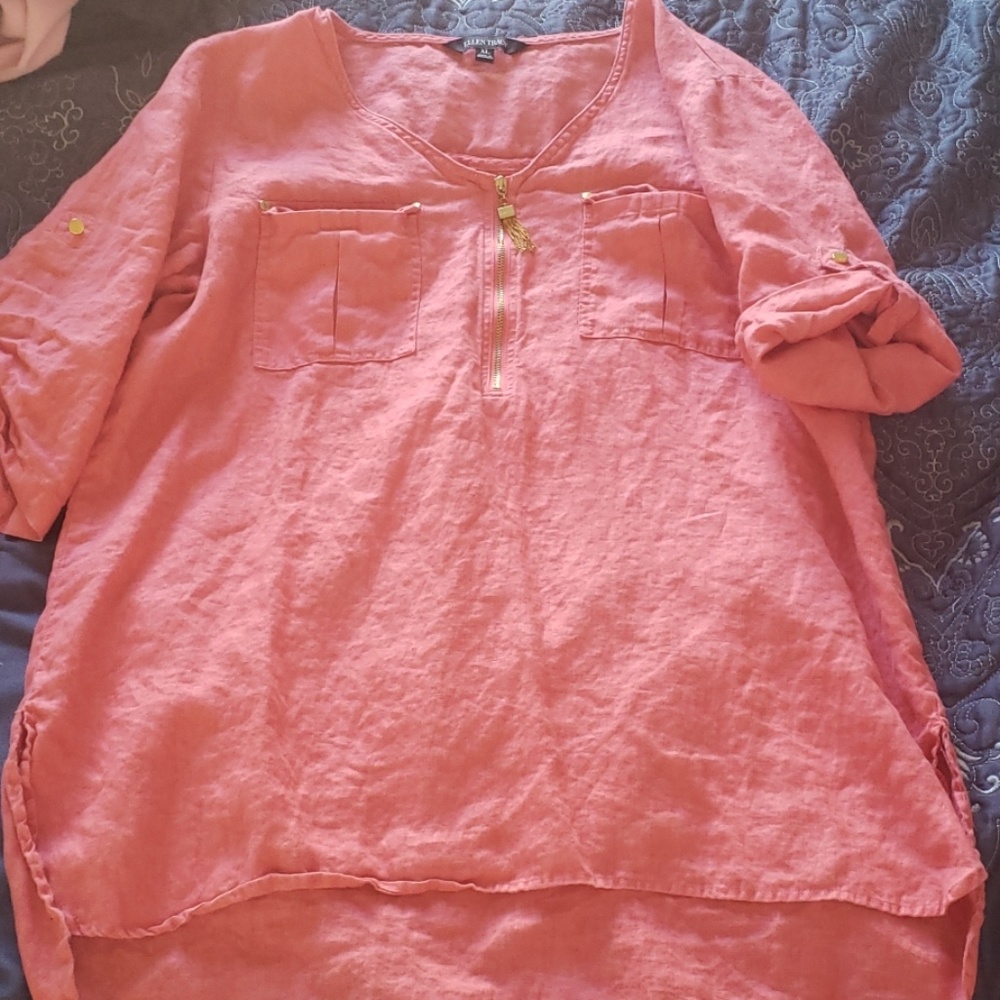 100% linen blouse
